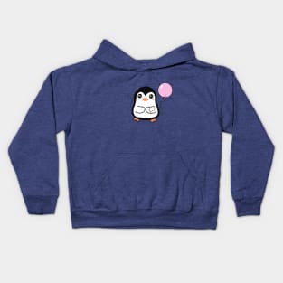 Penguin Holding a Balloon Kids Hoodie